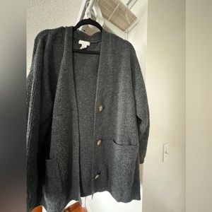 Distressed Gray Cardigan
